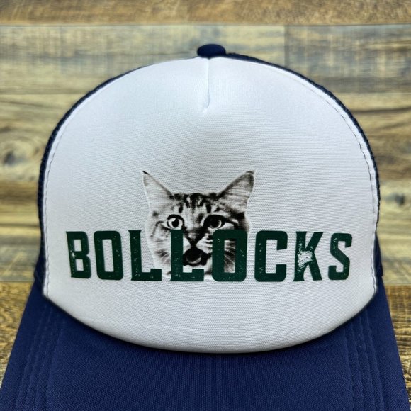 Bollocks Mens Trucker Hat Navy Snapback Sex Pistols 80s 90s Throwback Ball Cap - Picture 3 of 8